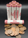 Copper Lincoln Cent Roll – 50 Coin Collector Roll (1959-1982)
