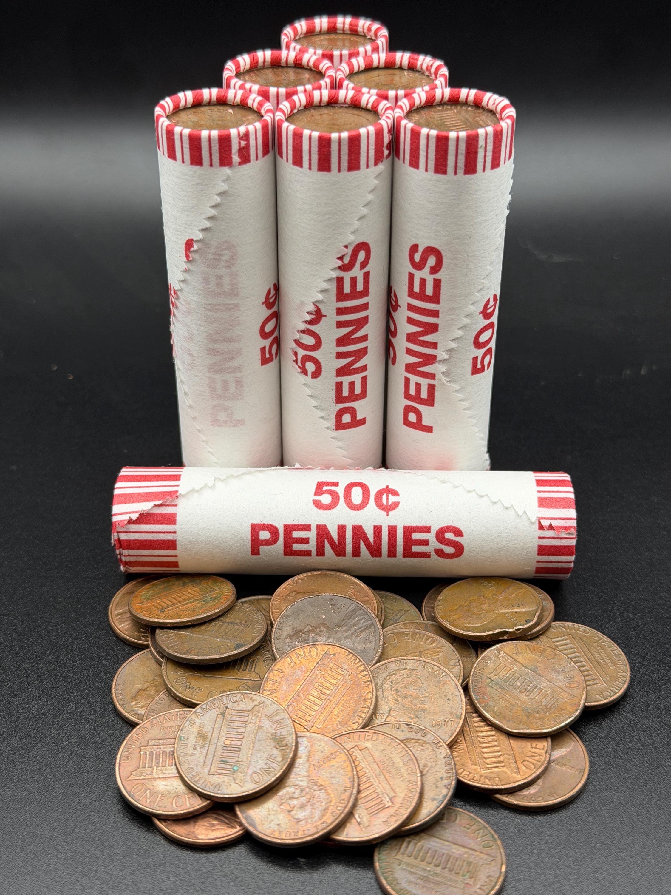 Copper Lincoln Cent Roll – 50 Coin Collector Roll (1959-1982)