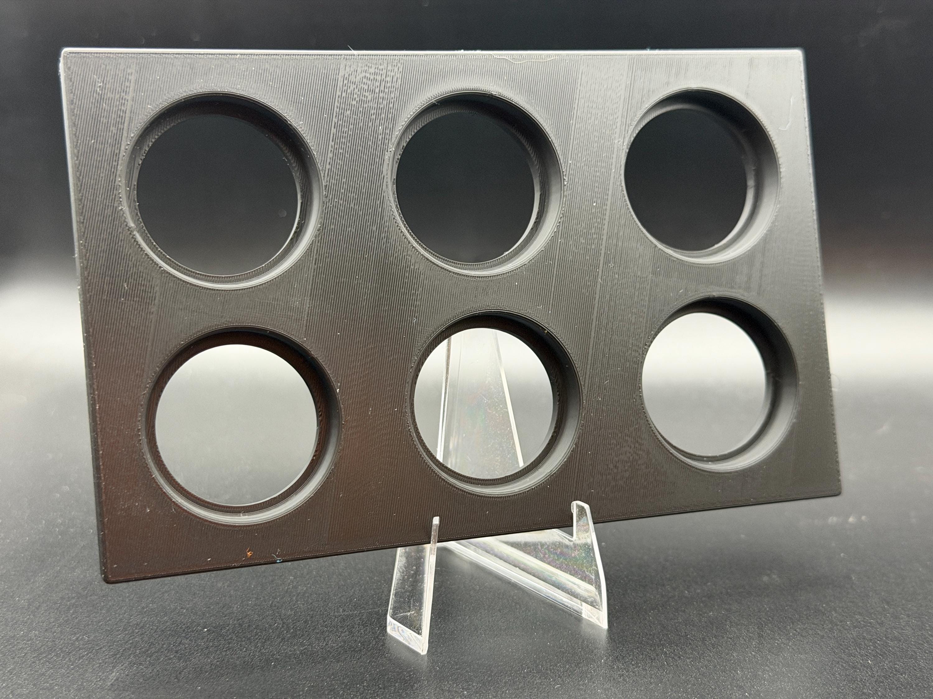 3D Printed 6-Spot Coin Capsule Display Holder – U.S. Mint Set Size