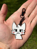 3D Printed Boykisser Keychain, 2-Inch Figure with Black Clasp