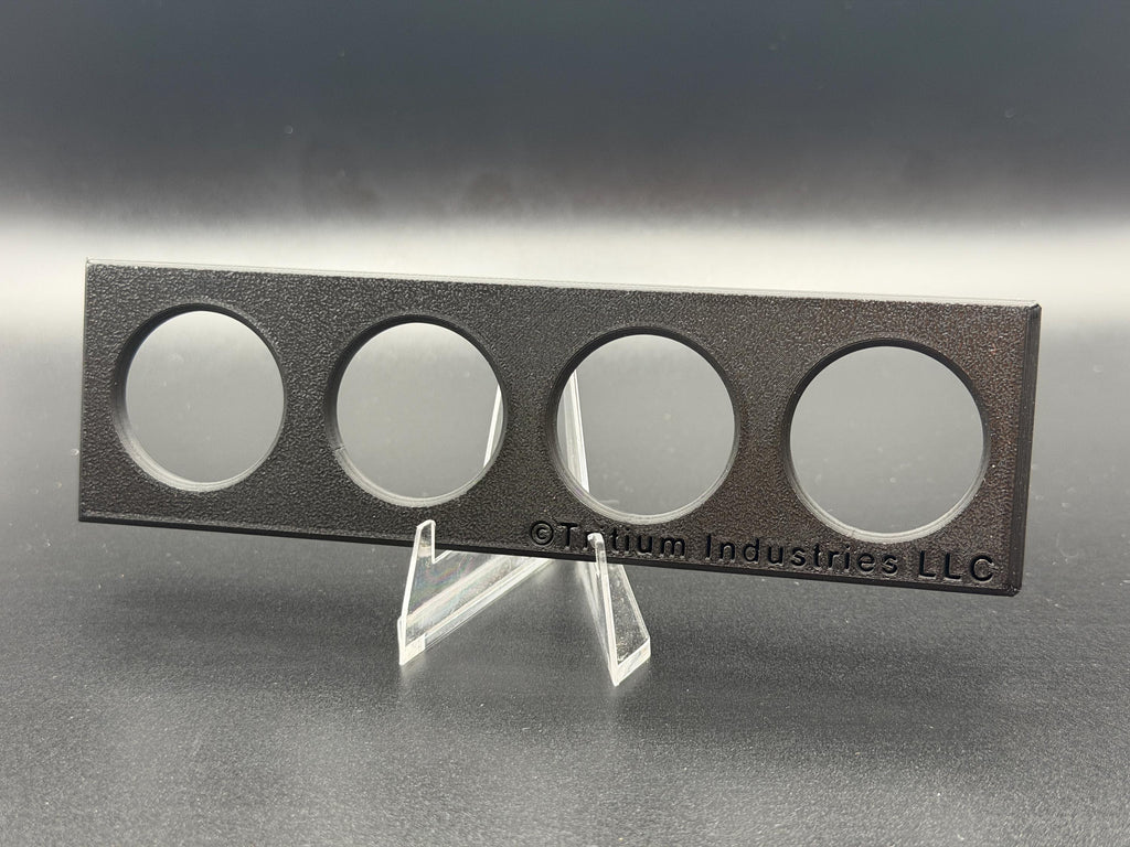 3D Printed 4-Spot Coin Capsule Display Holder – Cent, Nickel, Dime, Quarter Capsules