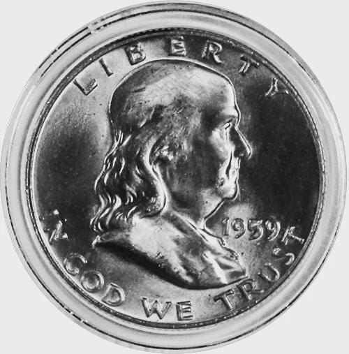 Half Dollar Coin Capsules 5-Pack – Clear Protective Coin Holders for Kennedy, Franklin & Walking Liberty Half Dollars – No Coins Included