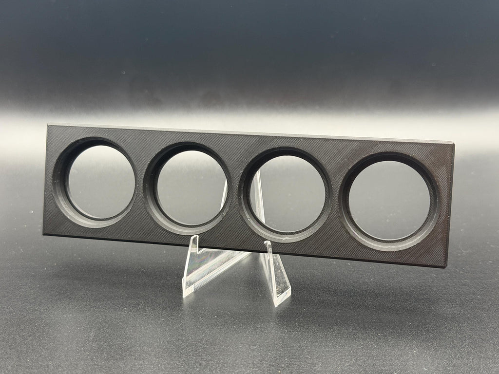 3D Printed 4-Spot Coin Capsule Display Holder – Cent, Nickel, Dime, Quarter Capsules