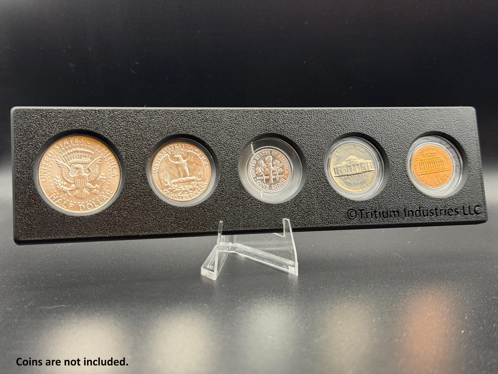 Coin Year Set Display Holder with Capsules – Birth Year Coin Gift Display