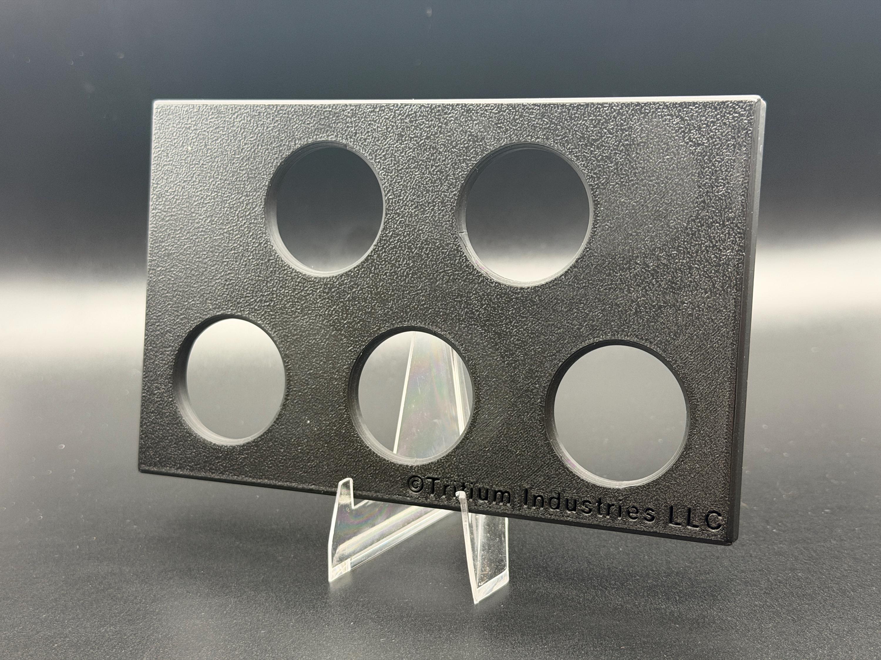 3D Printed 5-Spot Coin Capsule Display Holder – U.S. Mint Set Size
