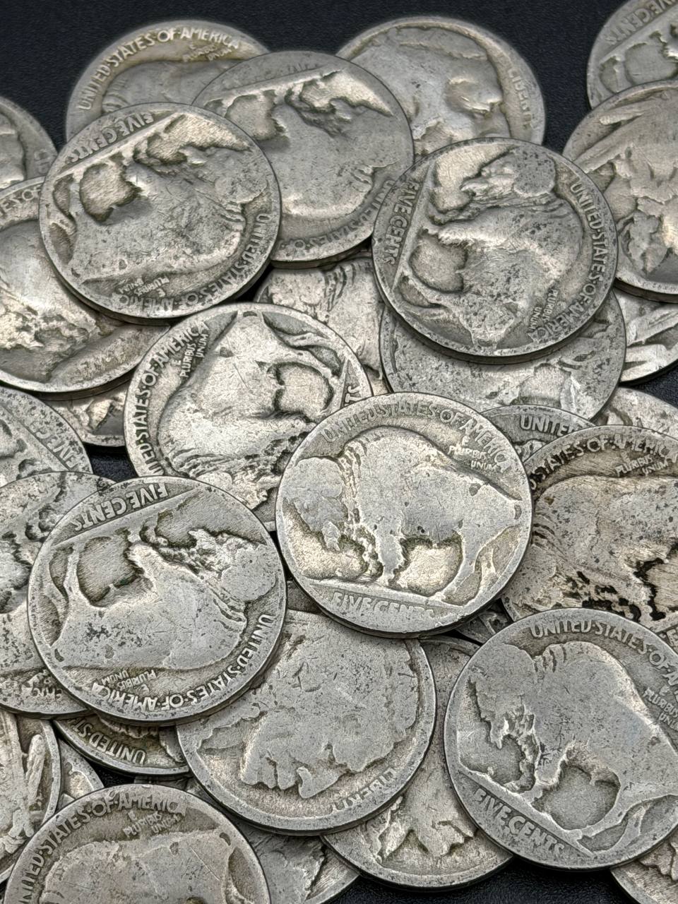 Buffalo Nickel Collector Sack – 90 Coin 1913 to 1938 Circulated U.S. Nickel Set